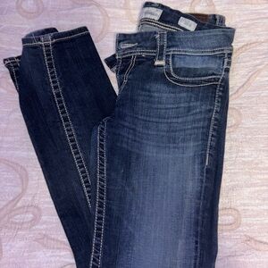 BKE Women's Skinny Jeans - Dark Blue